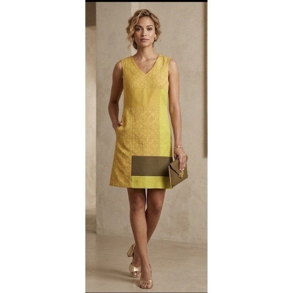Piazza Sempione Dresses & Skirts - vintage Piazza Sempione sleeveless shift dress Size 42 US 12-14 Linen